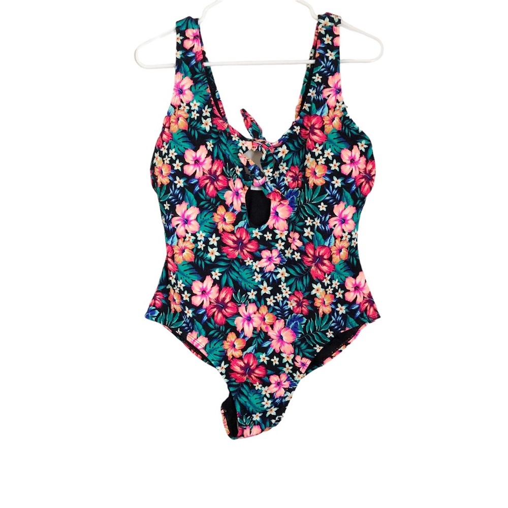 1X Island Soul One piece Swimsuit  - Floral Neon